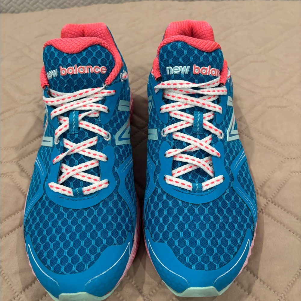 New Balance Women's Blue and Pink Running Shoes